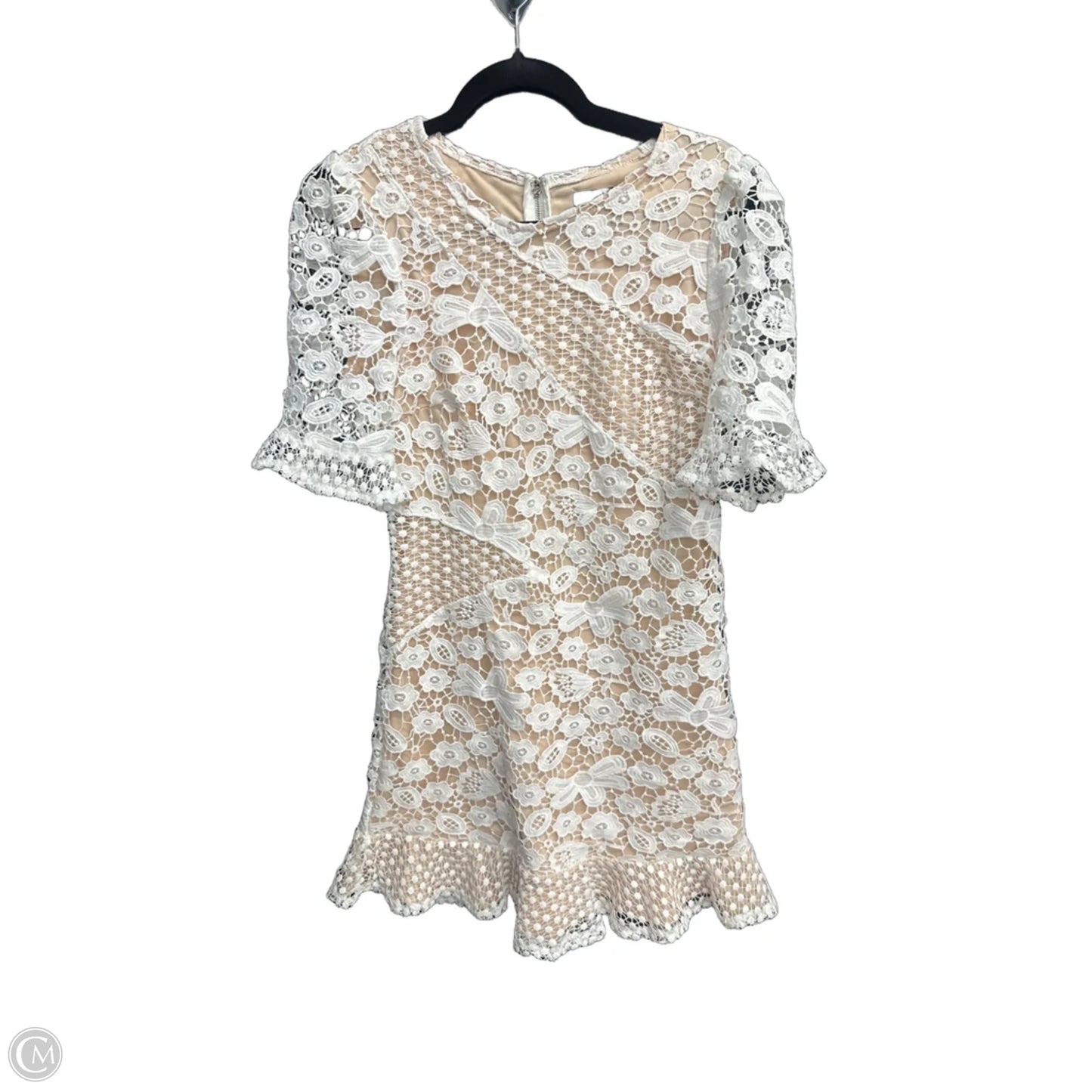 Dress Casual Short By Lulus In Tan & White, Size: M