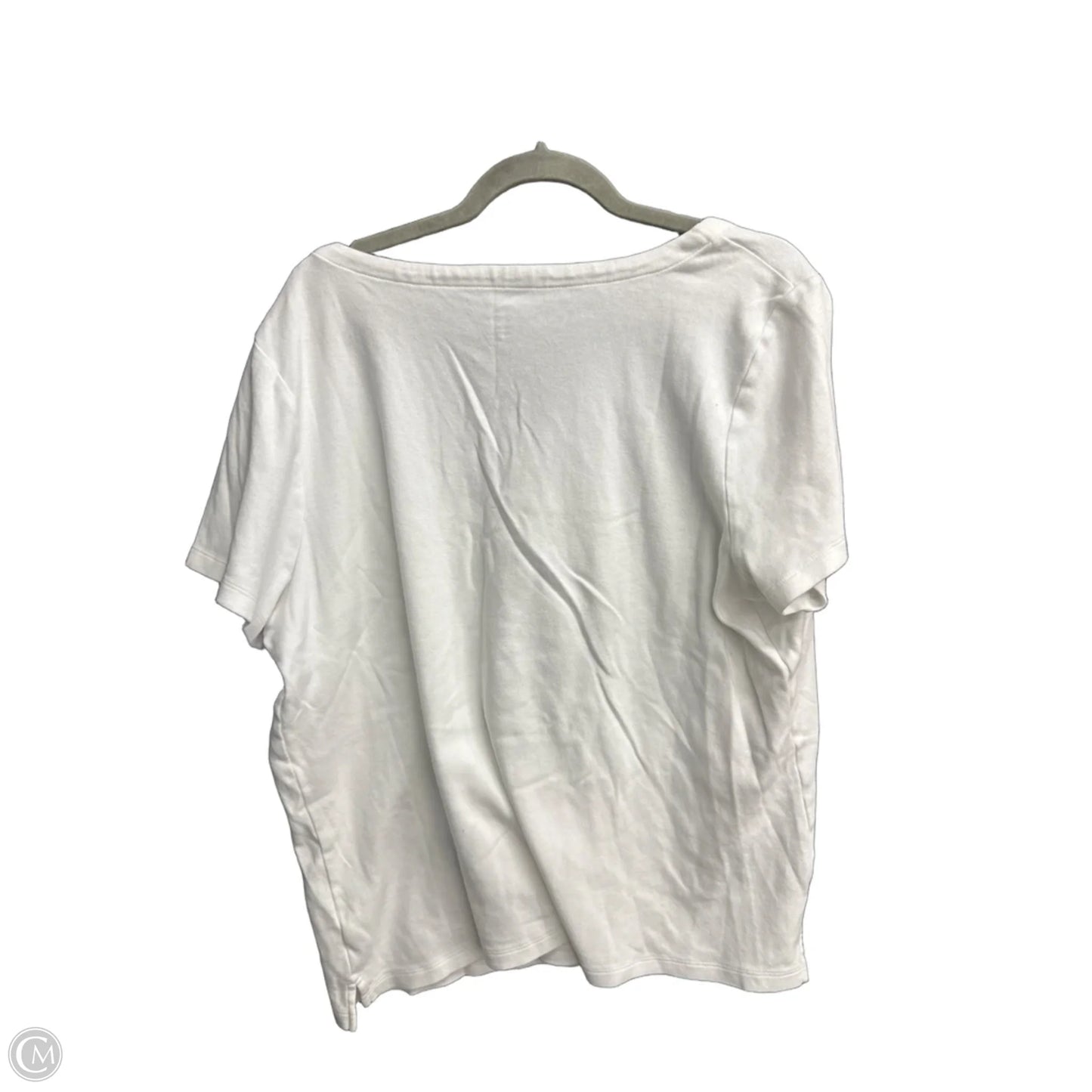 Top Short Sleeve By Kim Rogers In White, Size: Xl