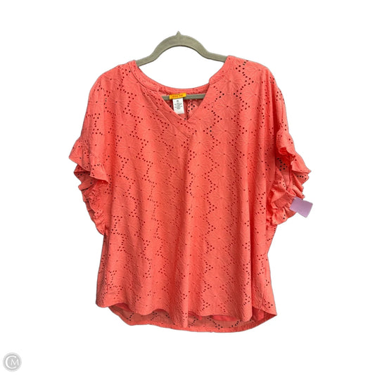 Top Short Sleeve By Ruby Rd In Pink, Size: Xl