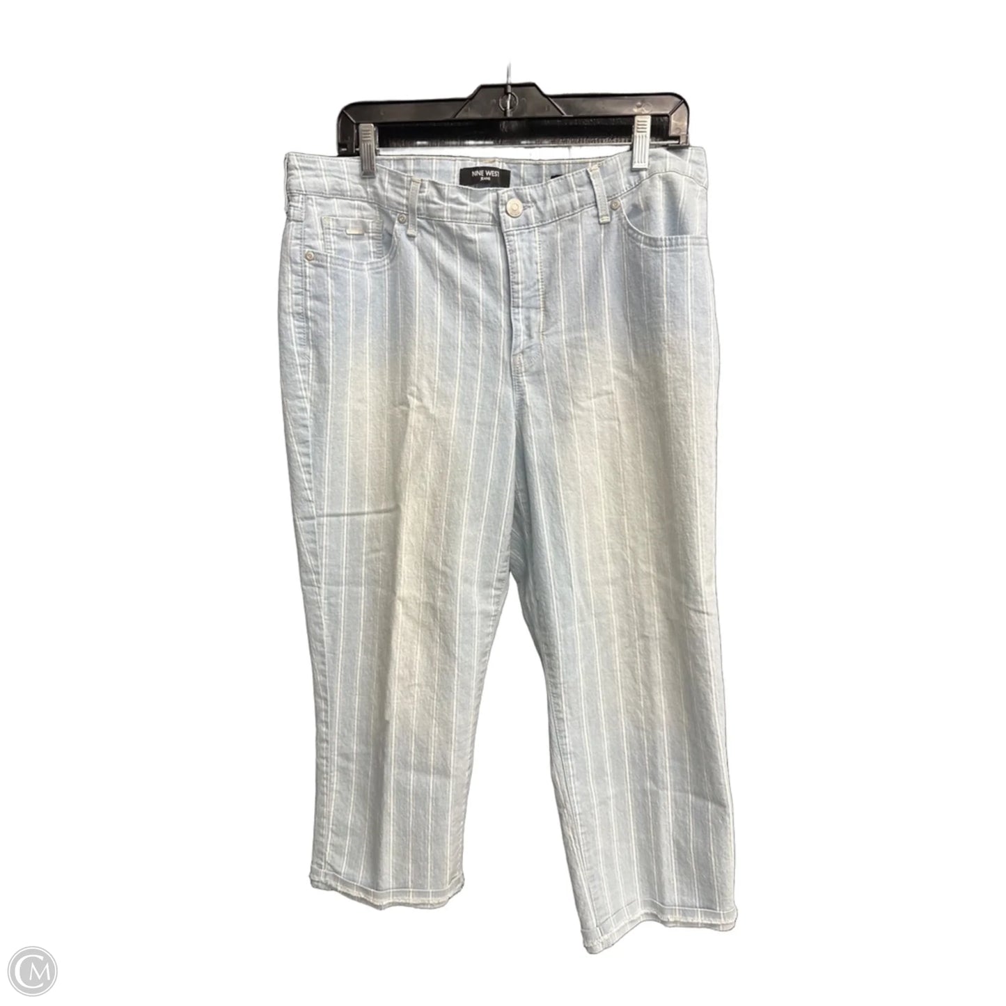 Pants Cropped By Nine West In Striped Pattern, Size: 16