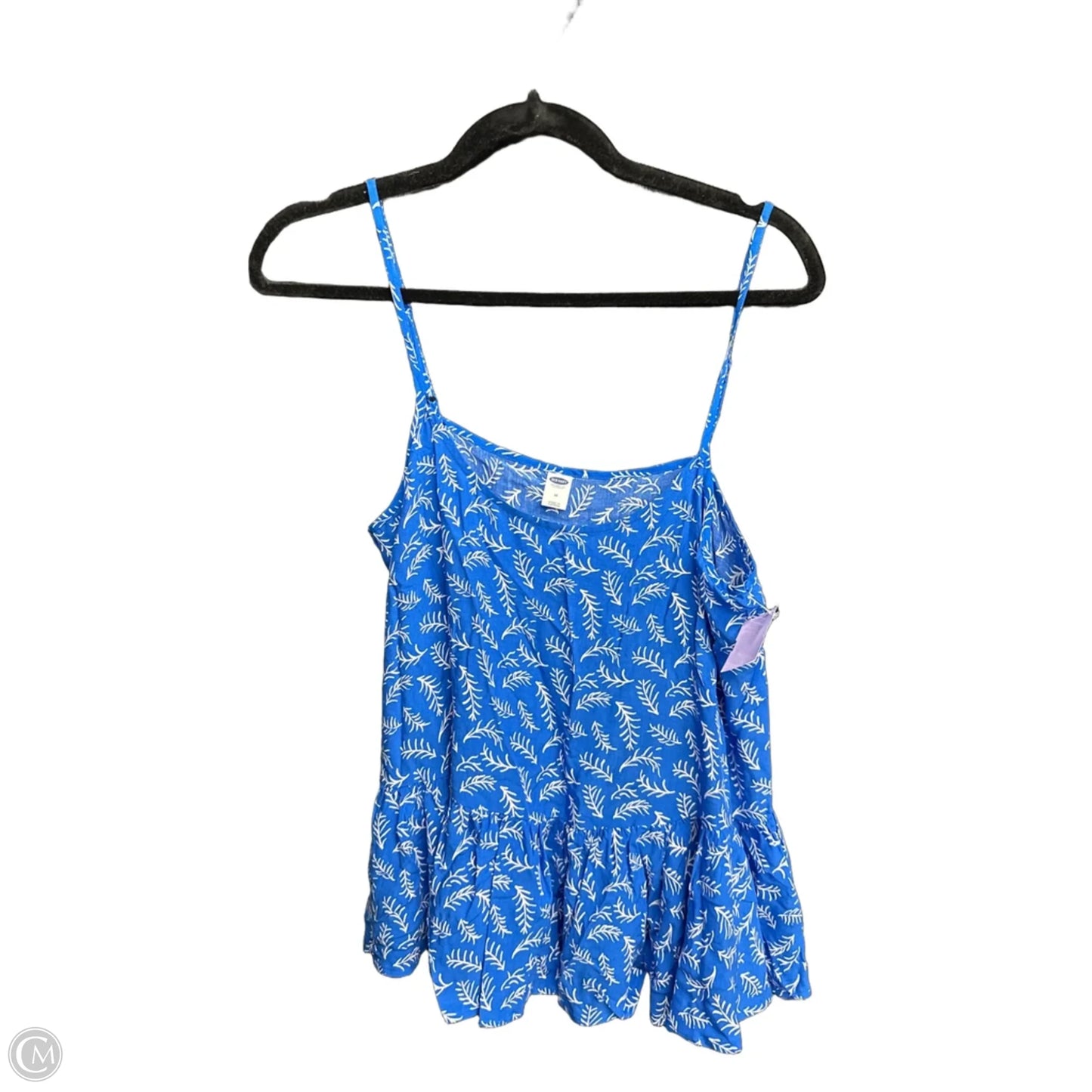 Top Sleeveless By Old Navy In Blue & White, Size: M