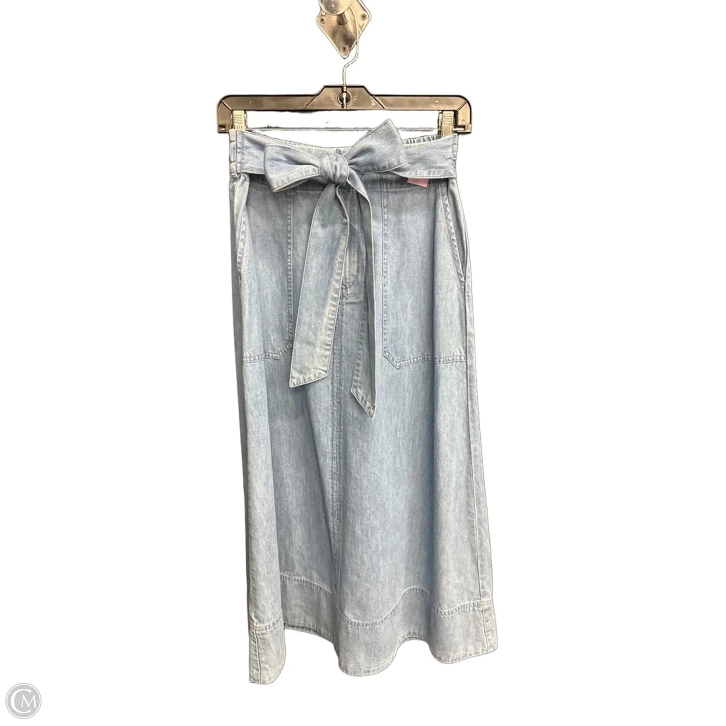 Skirt Midi By Universal Thread In Blue Denim, Size: 4