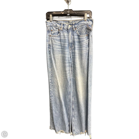Jeans Wide Leg By American Eagle In Blue Denim, Size: 4