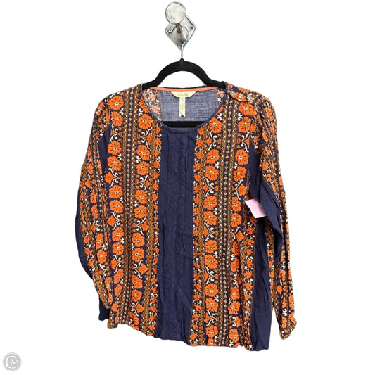 Top Long Sleeve By Matilda Jane In Floral Print, Size: L