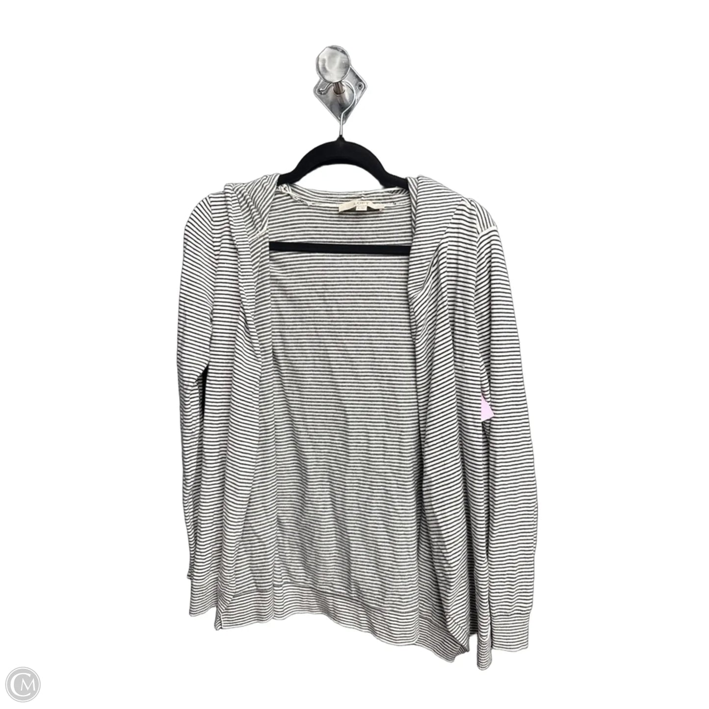 Cardigan By Loft In Striped Pattern, Size: M