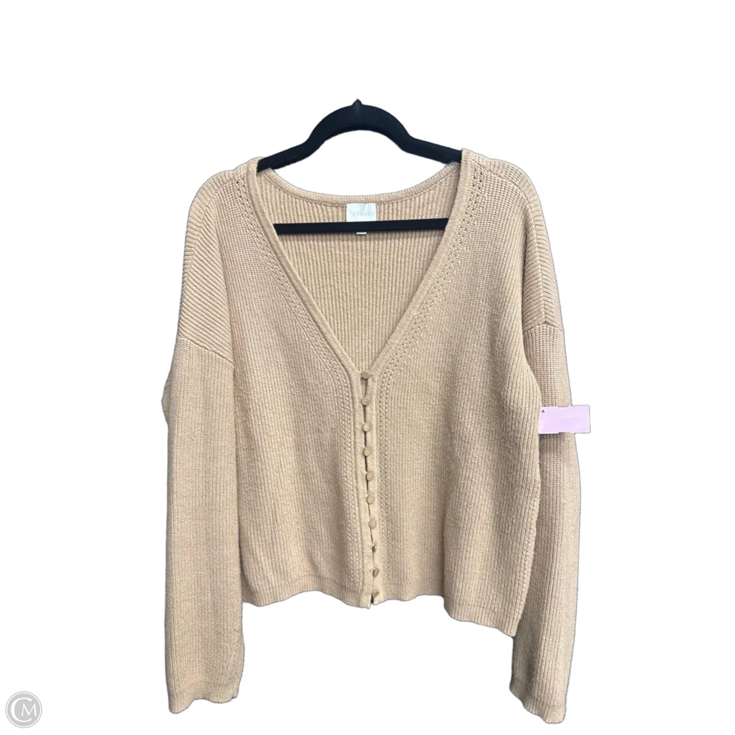 Sweater Cardigan By Cyrus In Brown, Size: L
