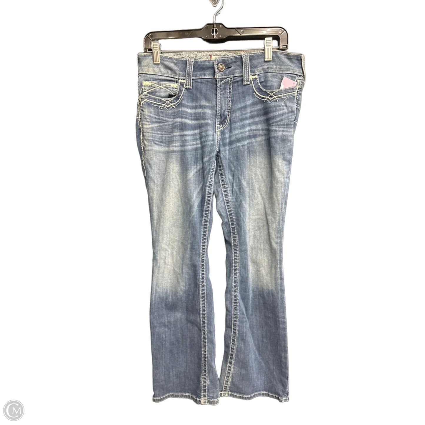 Jeans Boot Cut By Ariat In Blue Denim, Size: 12
