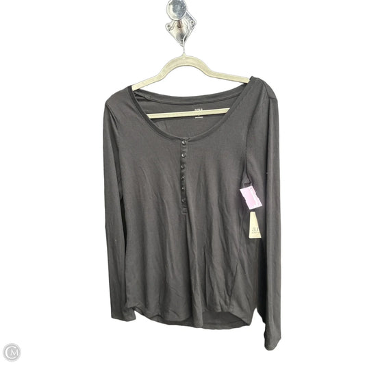 Top Long Sleeve Basic By Ana In Black, Size: M