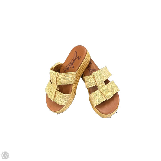 Sandals Heels Platform By Zodiac In Tan, Size: 10