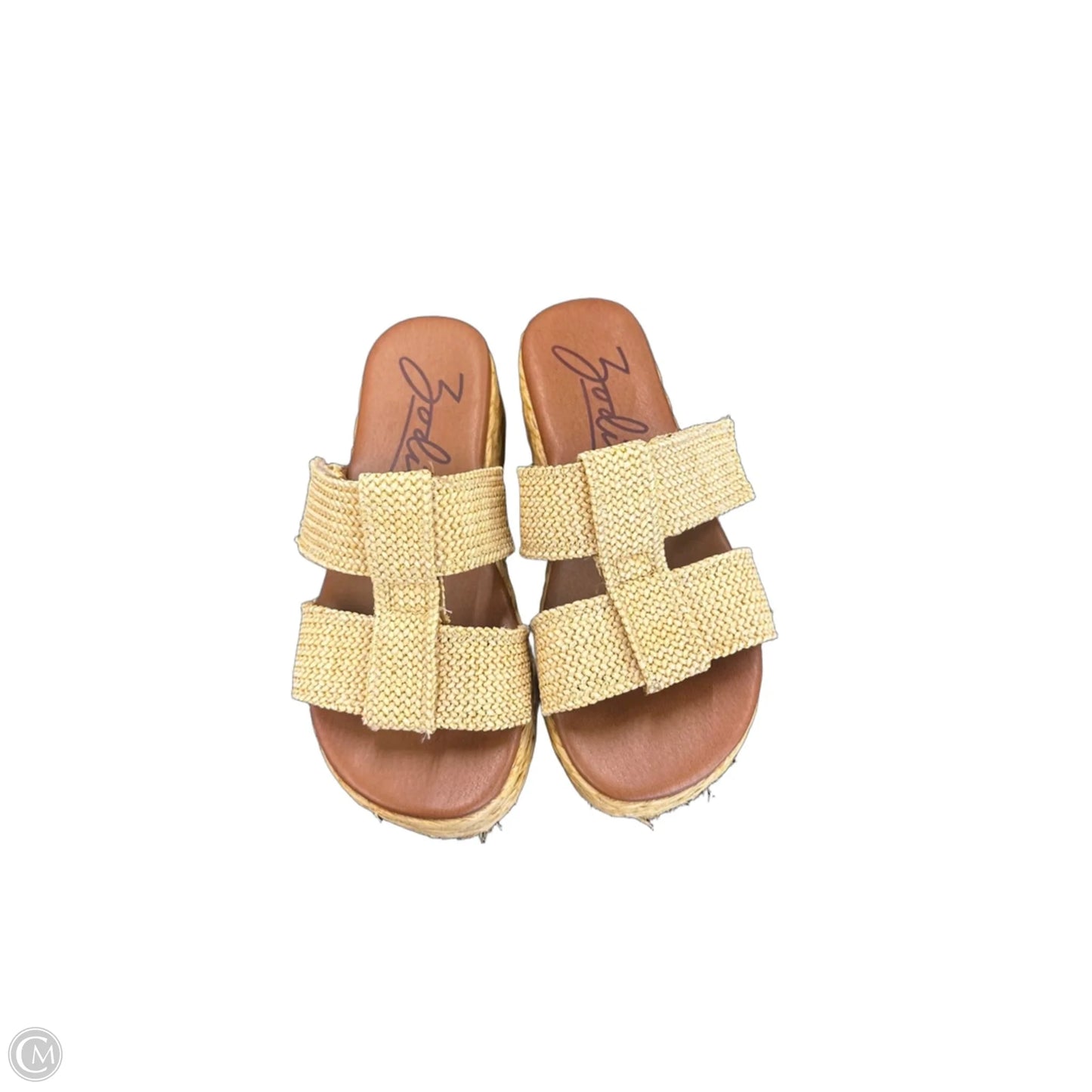 Sandals Heels Platform By Zodiac In Tan, Size: 10