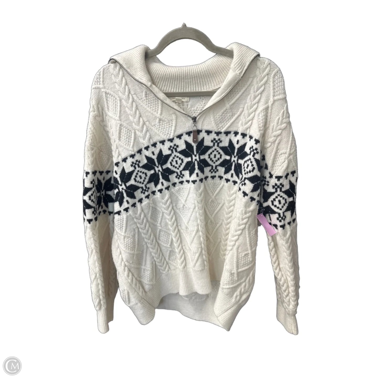 Sweater By Andthewhy In Black & White, Size: M