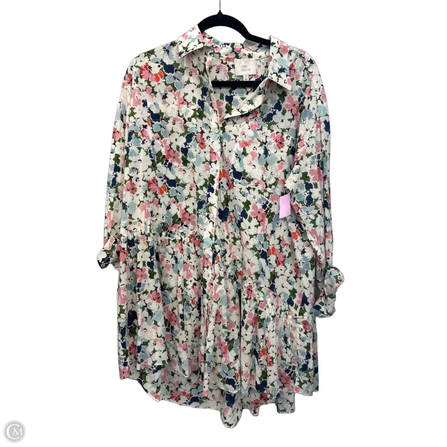 Dress Casual Short By Cinc A Sept In Floral Print, Size: S