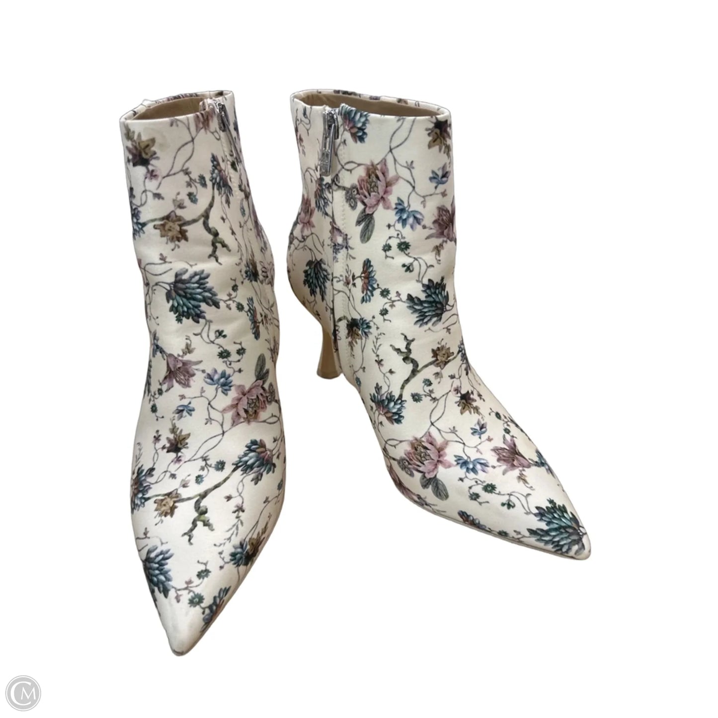 Boots Ankle Heels By Antonio Melani In Floral Print, Size: 8.5