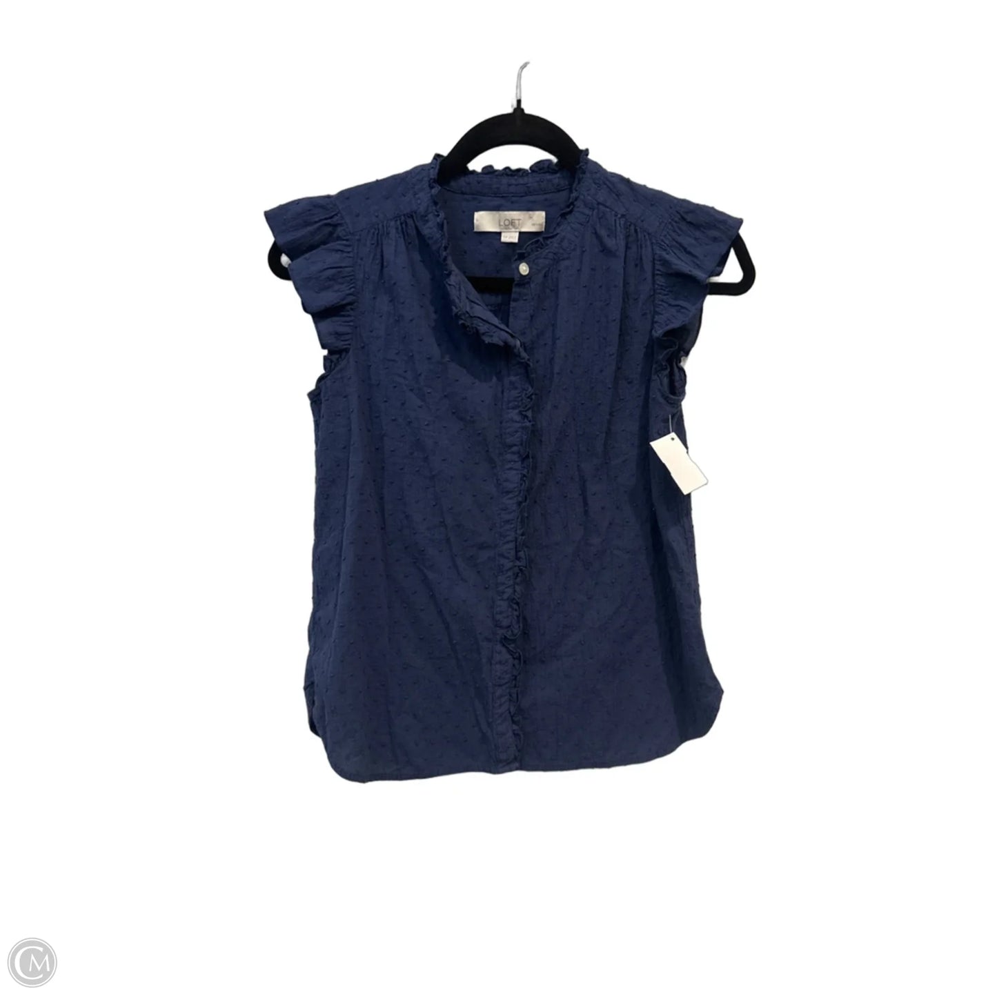 Top Sleeveless By Loft In Navy, Size: Xsp
