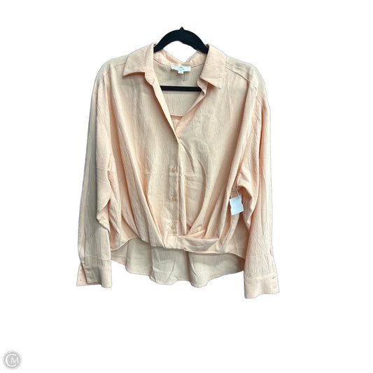 Top Long Sleeve By Entro In Peach, Size: S