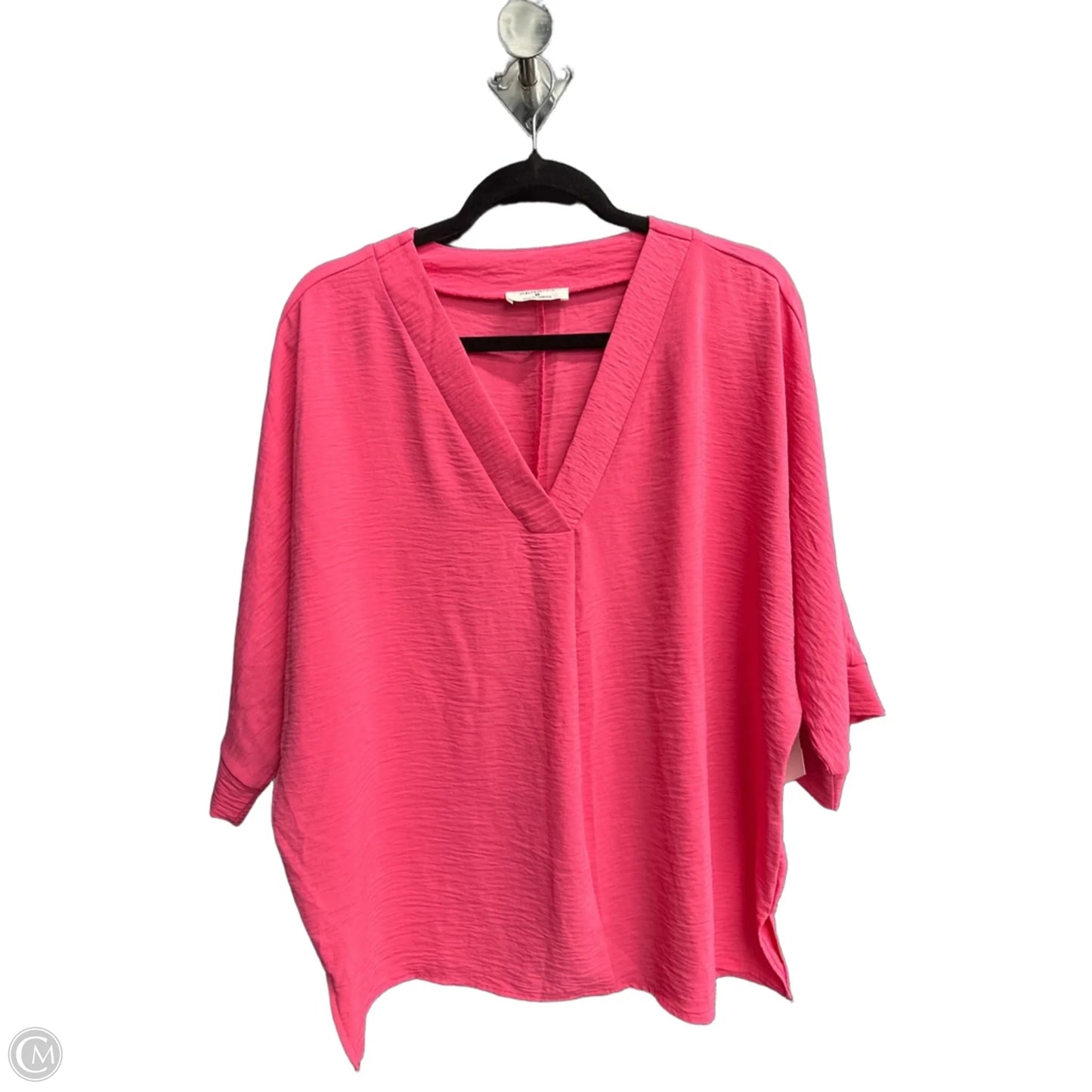 Top 3/4 Sleeve By Zenana In Pink, Size: M