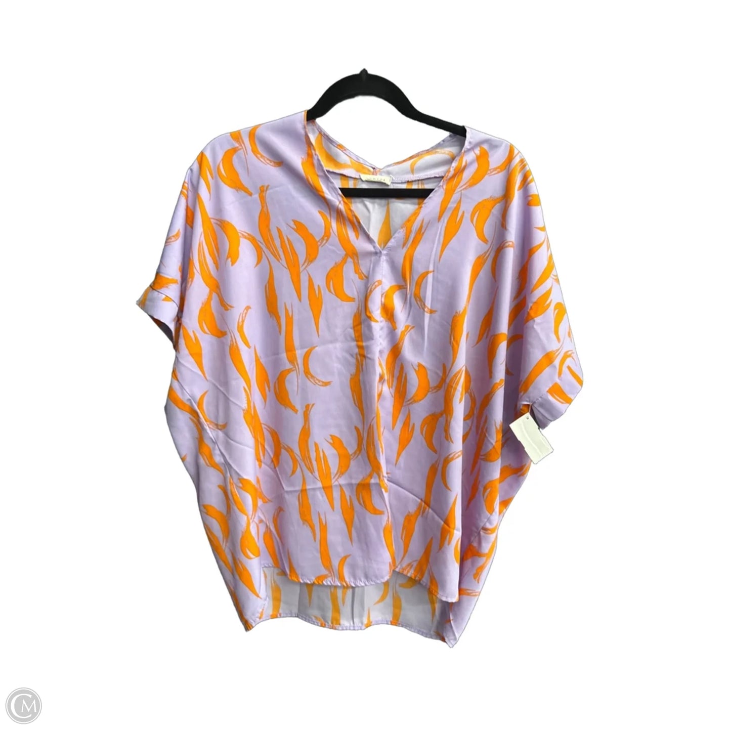 Top Short Sleeve By Jodifl In Orange & Purple, Size: L