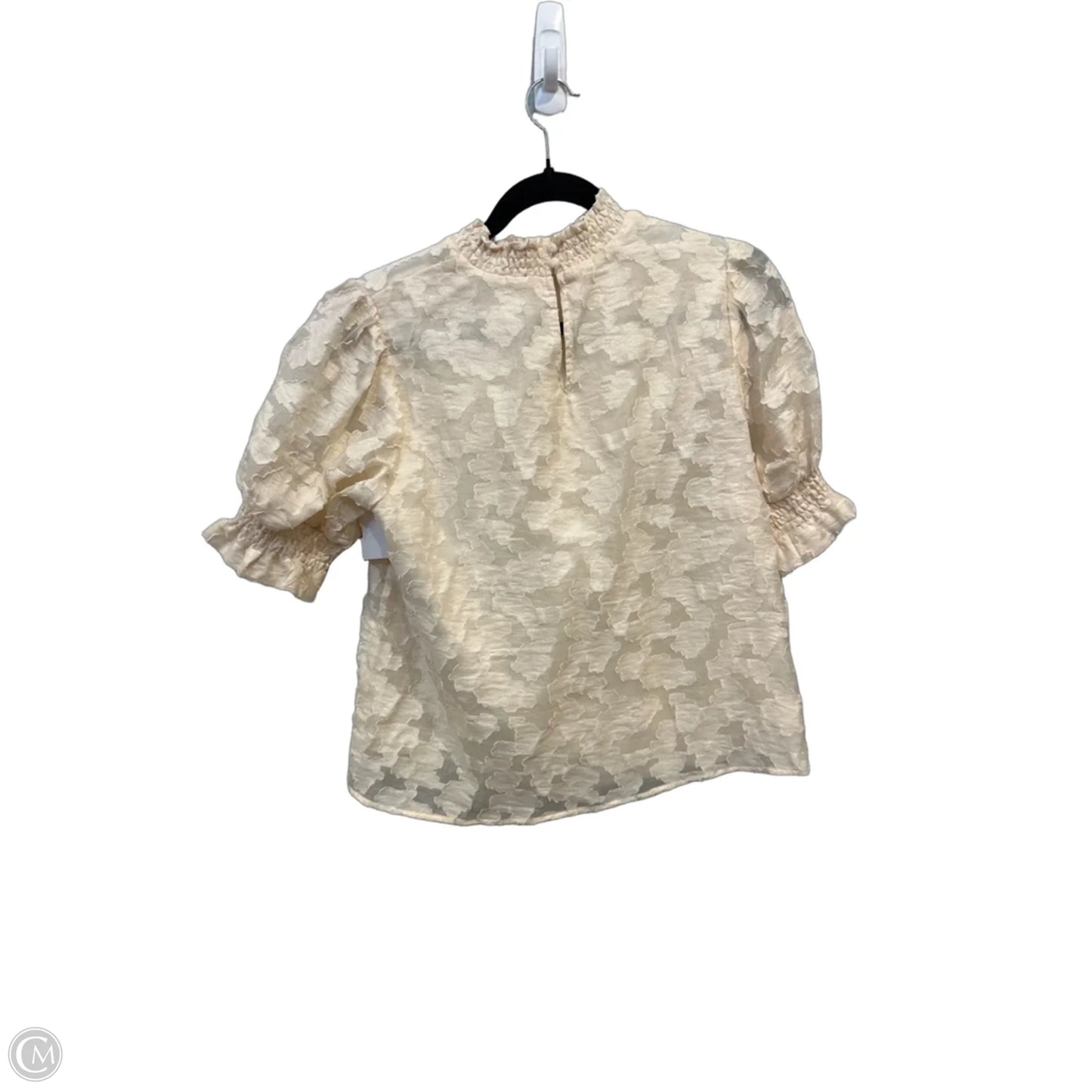 Blouse Short Sleeve By Thml In Ivory, Size: S