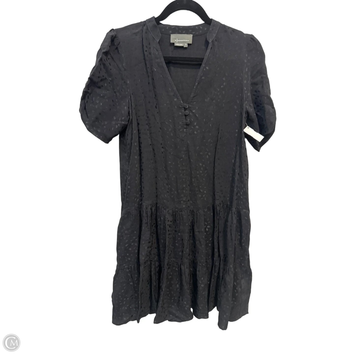 Dress Casual Midi By Anthropologie In Black, Size: Xs