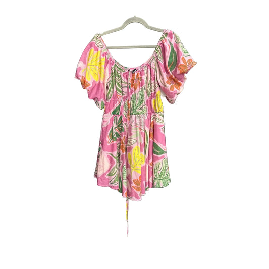 Dress Casual Short By Clothes Mentor In Tropical Print, Size: M