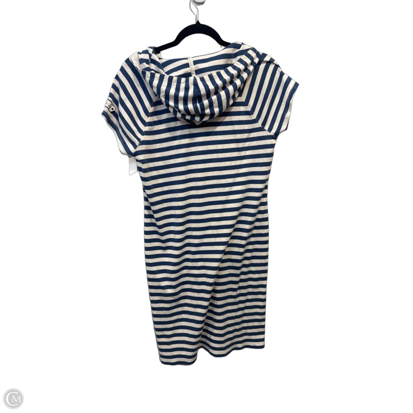 Dress Casual Midi By Ralph Lauren In Striped Pattern, Size: L
