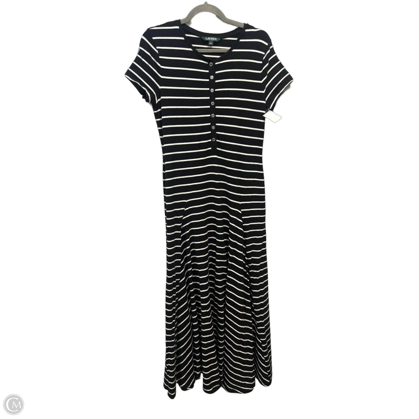 Dress Casual Maxi By Ralph Lauren In Striped Pattern, Size: L