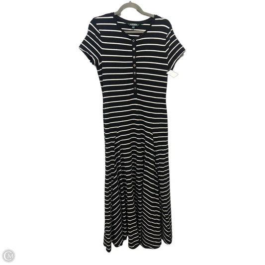 Dress Casual Maxi By Ralph Lauren In Striped Pattern, Size: L