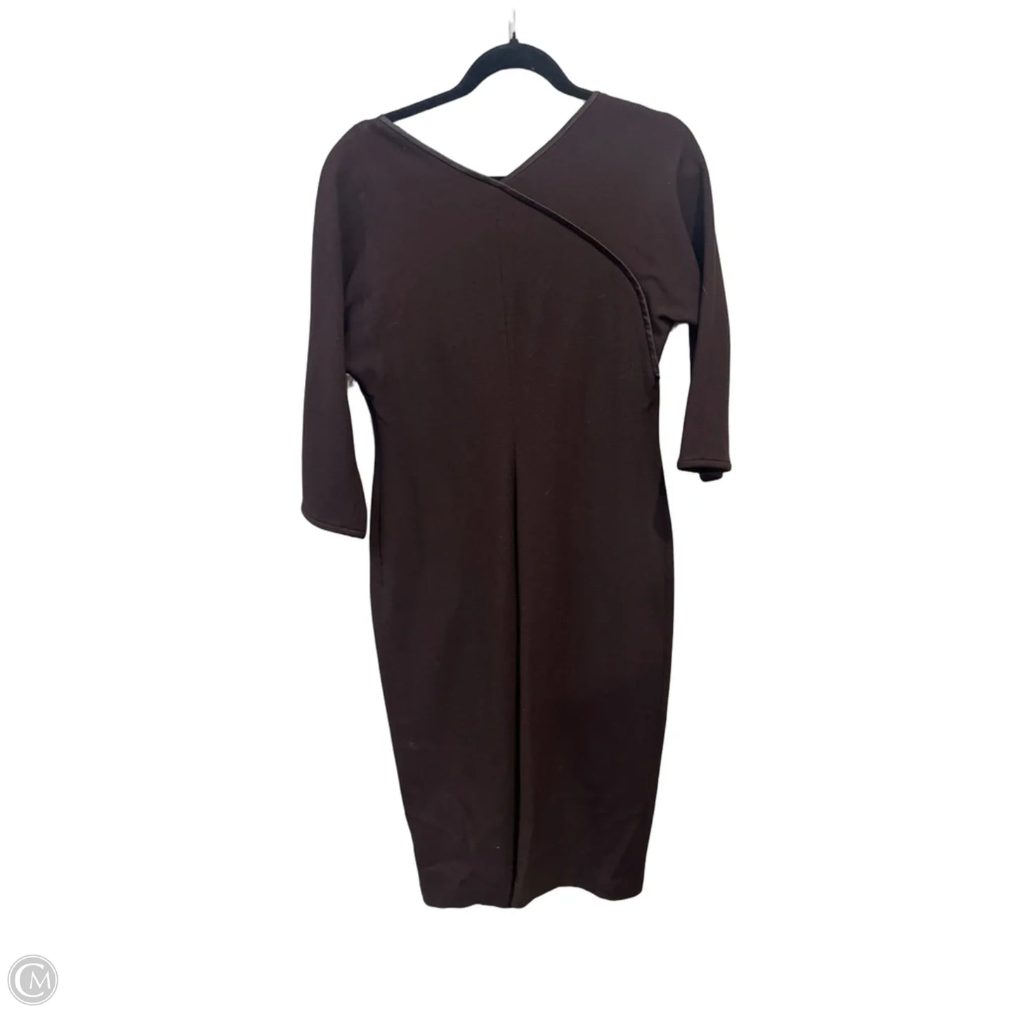 Dress Luxury Designer By Giorgio Armani In Brown, Size: L