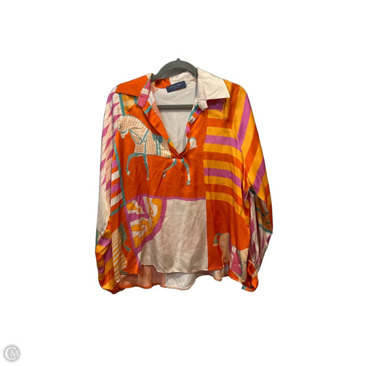 Top Long Sleeve By Clothes Mentor In Multi-colored, Size: M