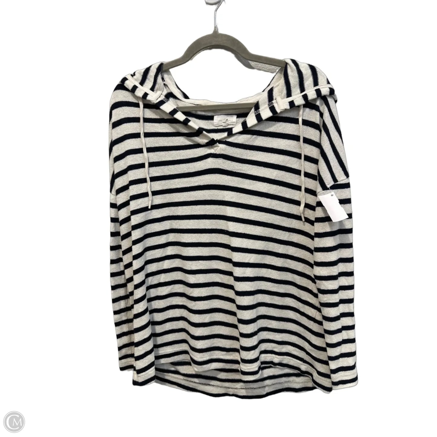 Top Long Sleeve By Lou And Grey In Striped Pattern, Size: M