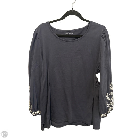 Top Long Sleeve By Talbots In Navy, Size: Xl