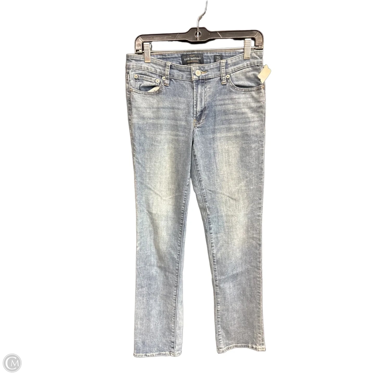 Jeans Straight By Lucky Brand In Blue Denim, Size: 4