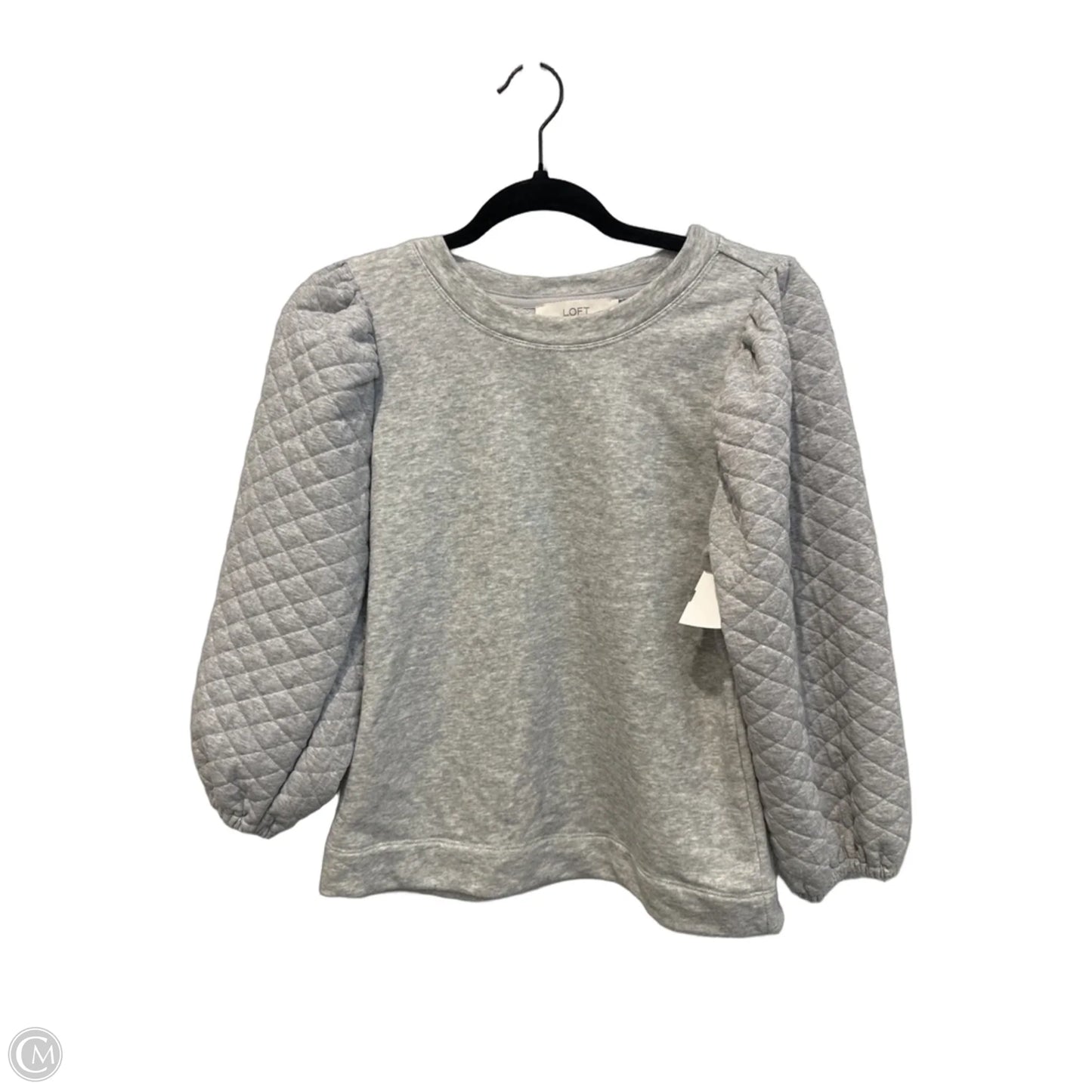 Top 3/4 Sleeve By Loft In Grey, Size: Xxs