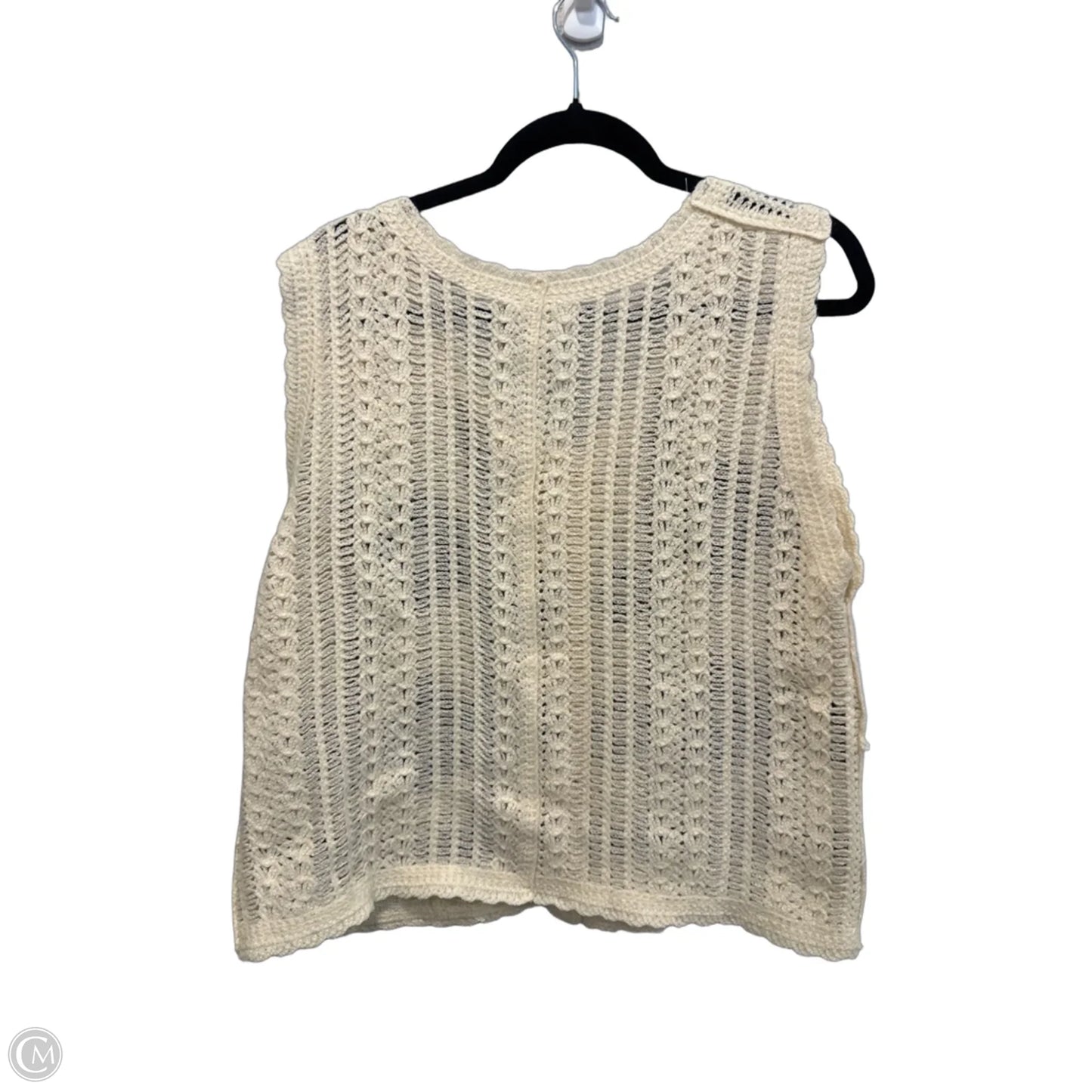 Top Sleeveless By Anniewear In Brown & Cream, Size: L