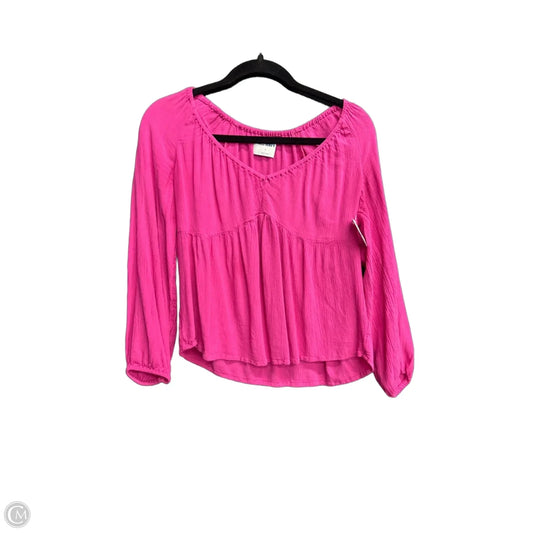 Top Long Sleeve By Old Navy In Pink, Size: S