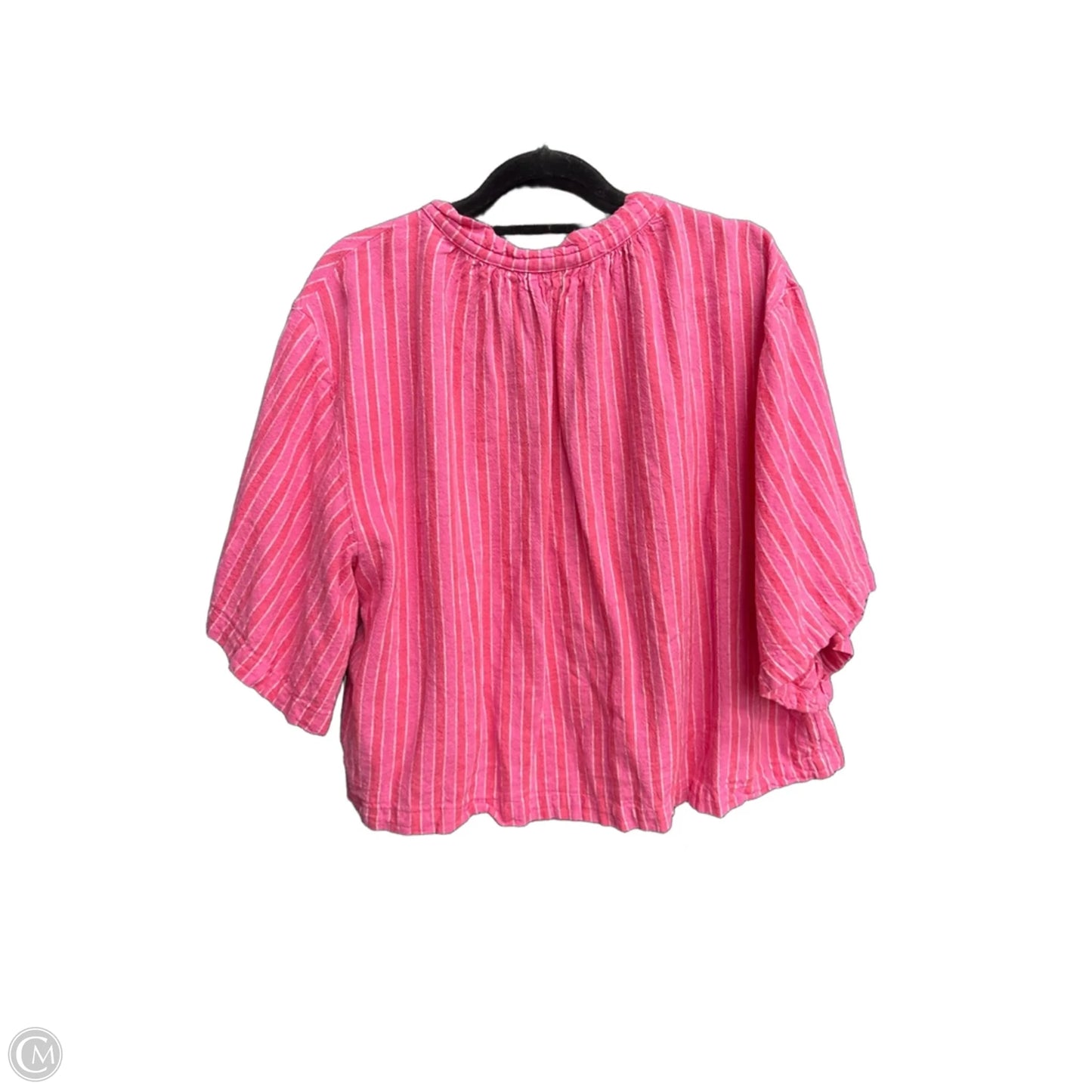 Top 3/4 Sleeve By Universal Thread In Striped Pattern, Size: M