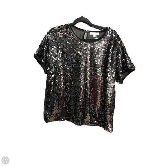 Top Short Sleeve By Design History In Black, Size: L