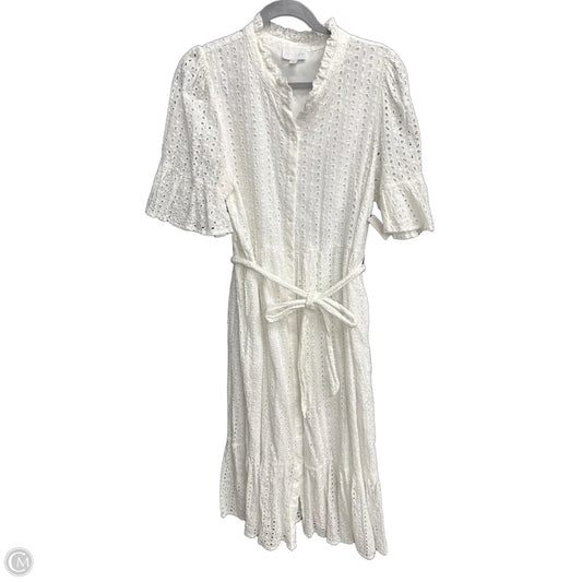 Dress Casual Maxi By Sugar Lips In White, Size: L