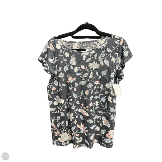 Top Short Sleeve By Loft In Floral Print, Size: S