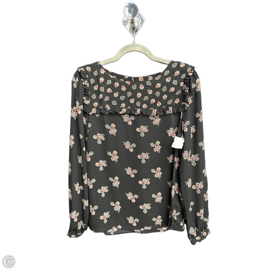 Top Long Sleeve By Loft In Floral Print, Size: S