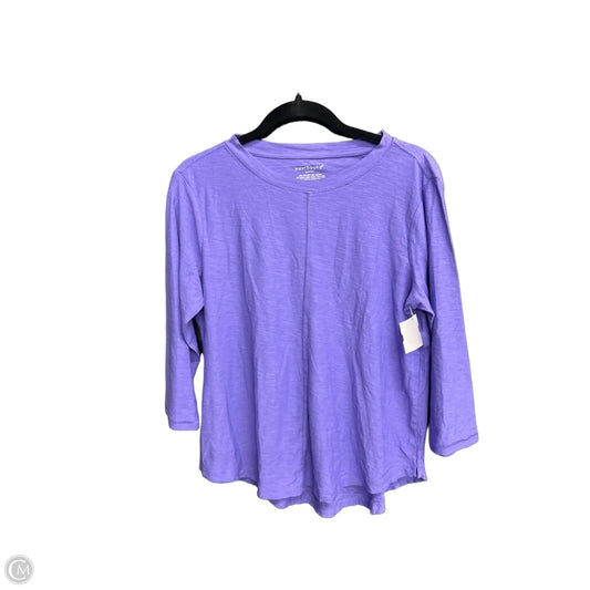 Top Long Sleeve By West Bound In Purple, Size: Mp