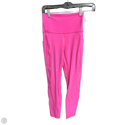 Athletic Leggings By Lululemon In Pink, Size: S