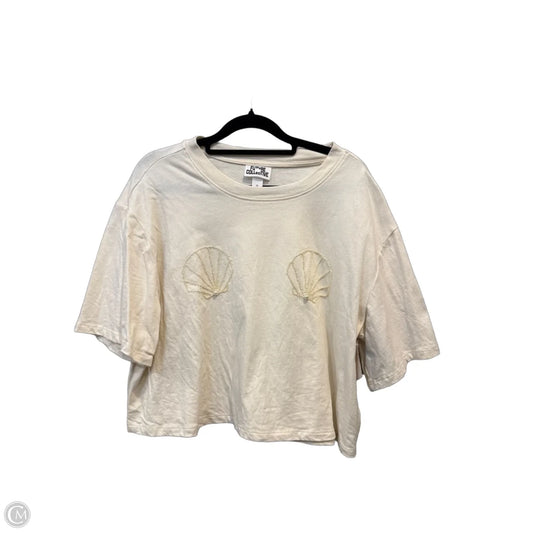 Top Short Sleeve Basic By Future Collective In Cream, Size: M