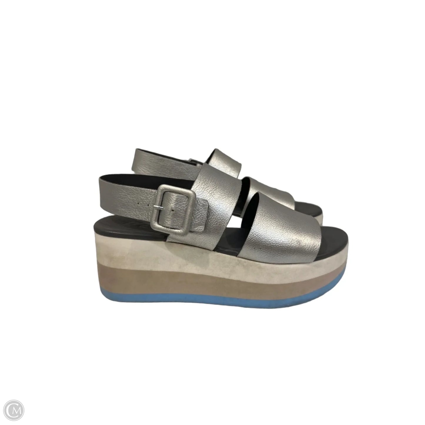 Sandals Heels Platform By Matisse In Silver, Size: 8