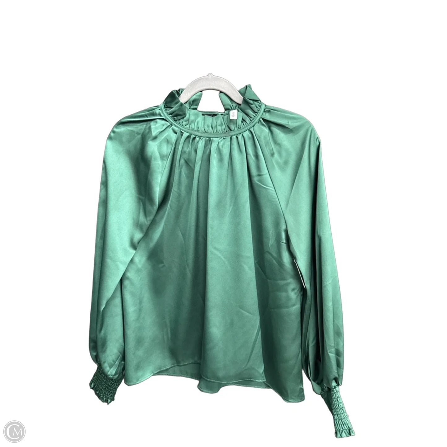 Blouse Long Sleeve By Glam In Green, Size: S