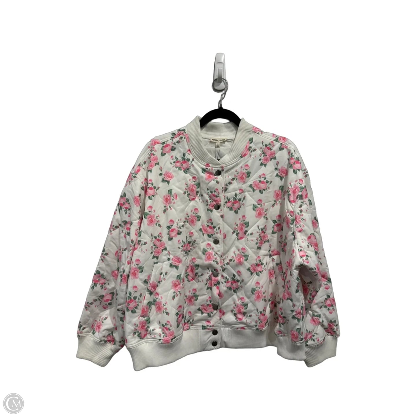 Jacket Puffer & Quilted By Main Strip In Floral Print, Size: L