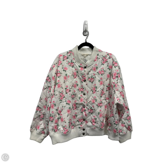 Jacket Puffer & Quilted By Main Strip In Floral Print, Size: L