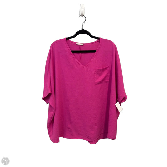 Top Short Sleeve By Jodifl In Pink, Size: Xl
