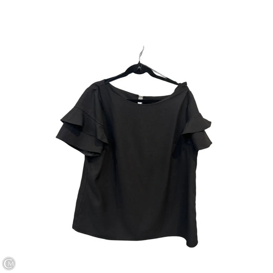 Top Short Sleeve By Banana Republic In Black, Size: Xl