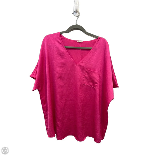 Top Short Sleeve By Jodifl In Pink, Size: L